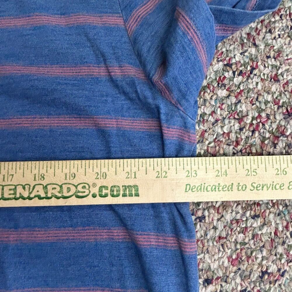 Marine Layer Men's Blue Red Preppy Signature Striped Crewneck SS T-Shirt Size XL - Picture 10 of 11
